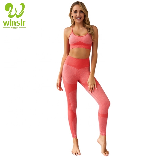 women two piece outfits jogging gym wear sport appaerel seamless sets Impact Contouring sports bra and leggings activewear